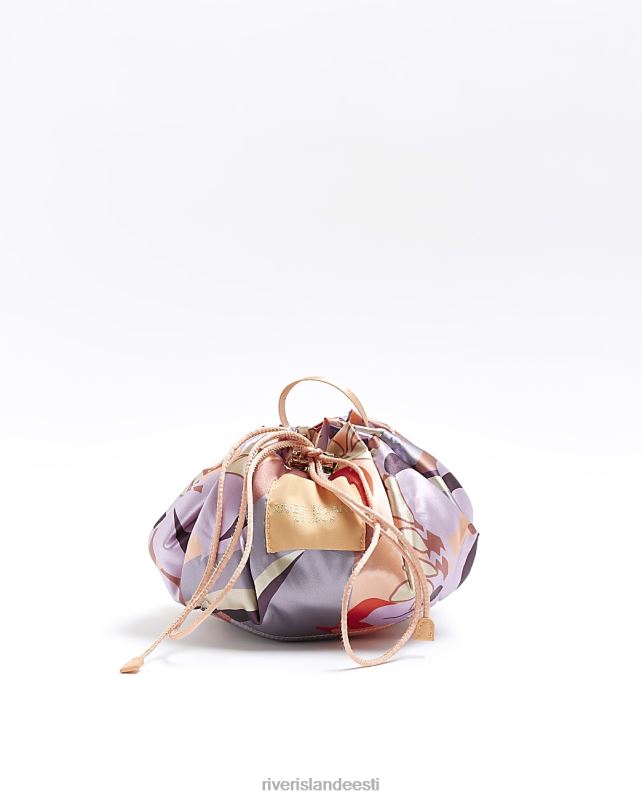 tarvikud oranž naised River Island lilleline nööriga meigikott 44TLL4589