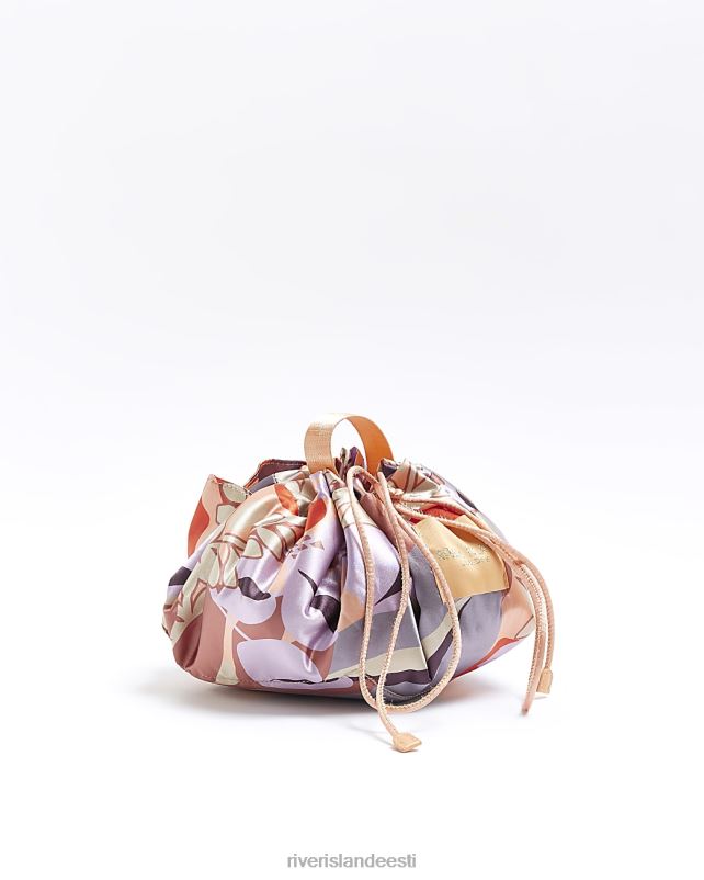 tarvikud oranž naised River Island lilleline nööriga meigikott 44TLL4589