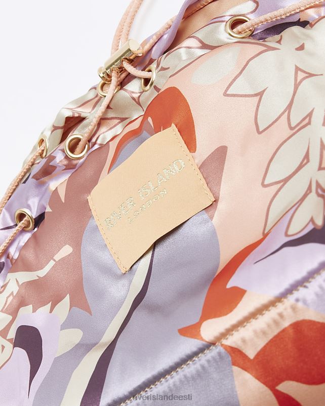 tarvikud oranž naised River Island lilleline nööriga meigikott 44TLL4589