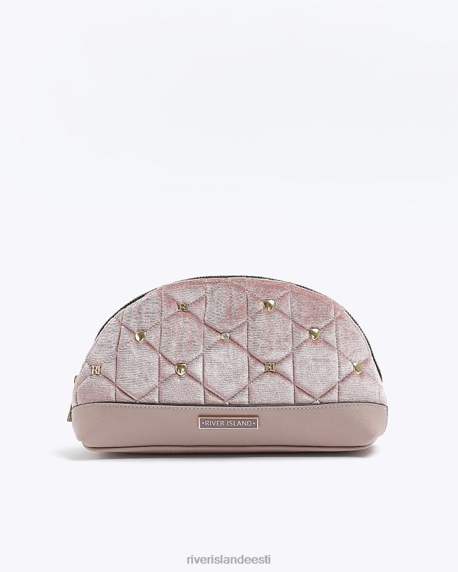 tarvikud roosa naised River Island sametist tepitud meigikott 44TLL4376