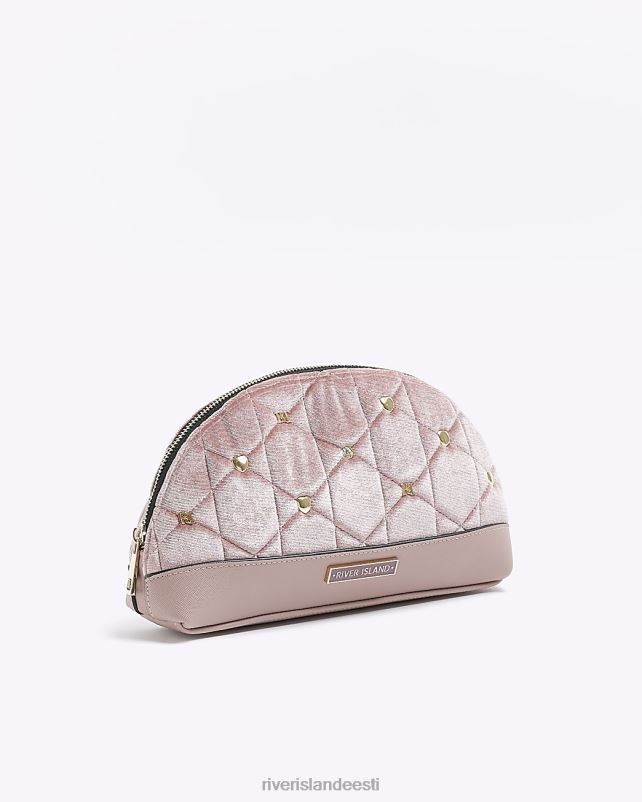 tarvikud roosa naised River Island sametist tepitud meigikott 44TLL4376