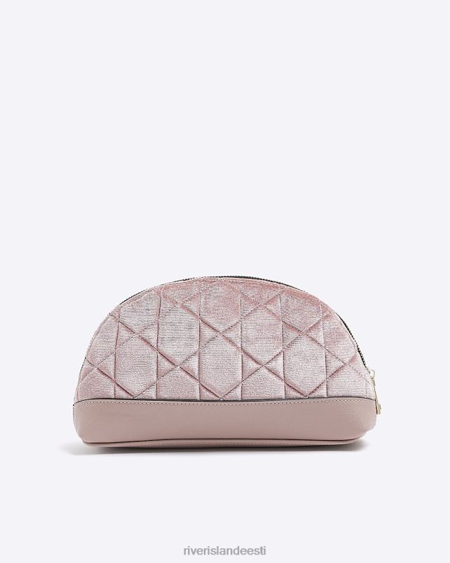 tarvikud roosa naised River Island sametist tepitud meigikott 44TLL4376