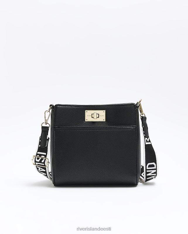 tarvikud must naised River Island esilukuga sõnumikott 44TLL909