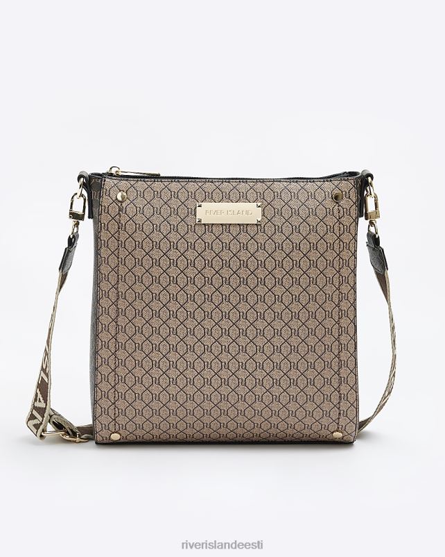 tarvikud pruun naised River Island monogramm sõnumikott 44TLL667