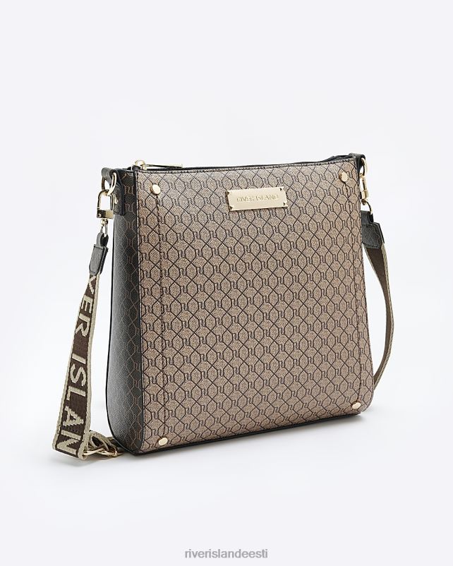 tarvikud pruun naised River Island monogramm sõnumikott 44TLL667