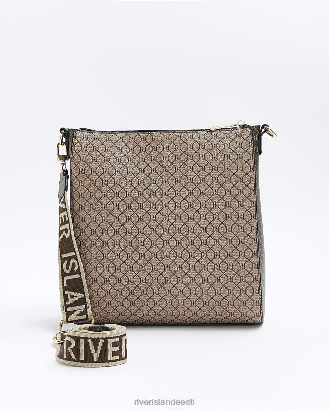 tarvikud pruun naised River Island monogramm sõnumikott 44TLL667