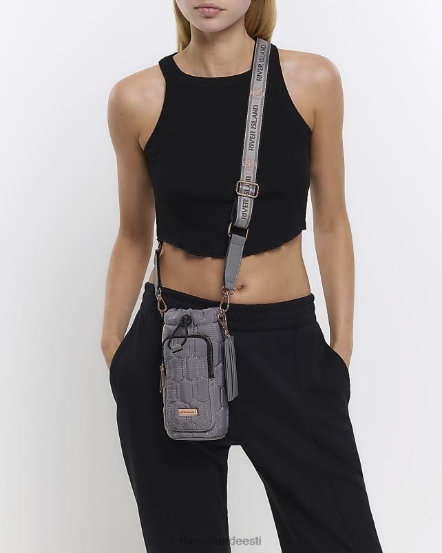 tarvikud hall naised River Island tepitud pudelihoidja kott 44TLL4585