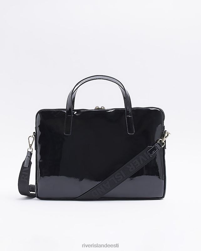 tarvikud must naised River Island patenteeritud reljeefne sülearvutikott 44TLL4353