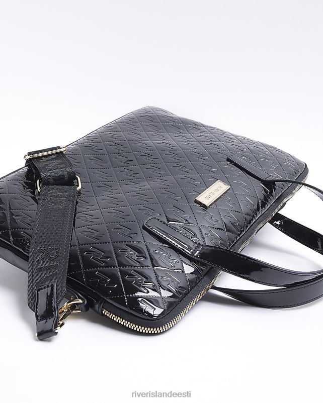 tarvikud must naised River Island patenteeritud reljeefne sülearvutikott 44TLL4353