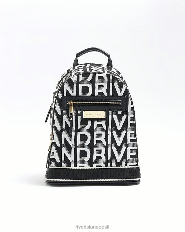 tarvikud must naised River Island prinditud seljakott 44TLL1353