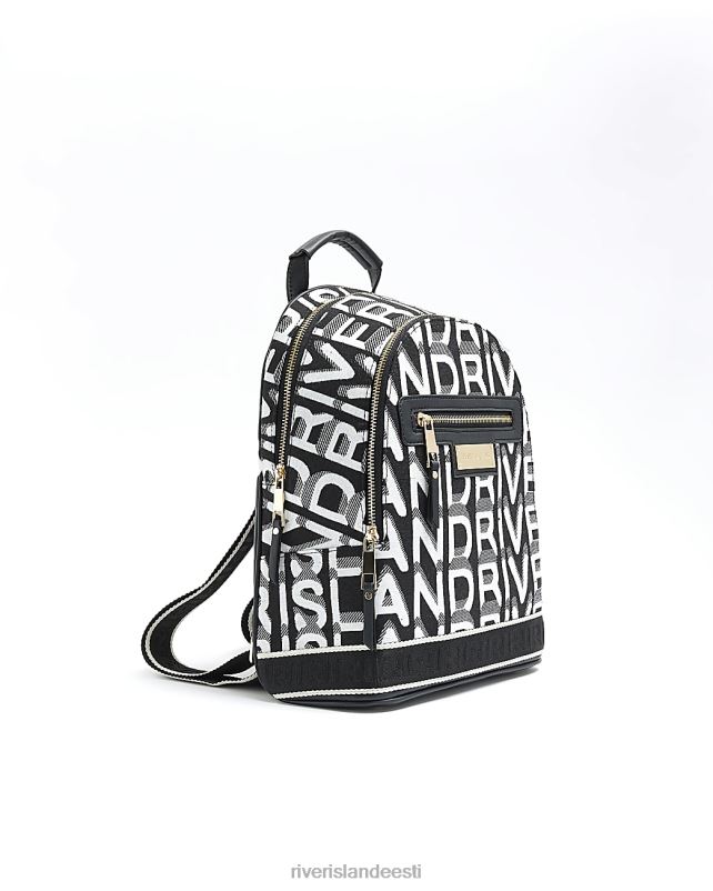 tarvikud must naised River Island prinditud seljakott 44TLL1353