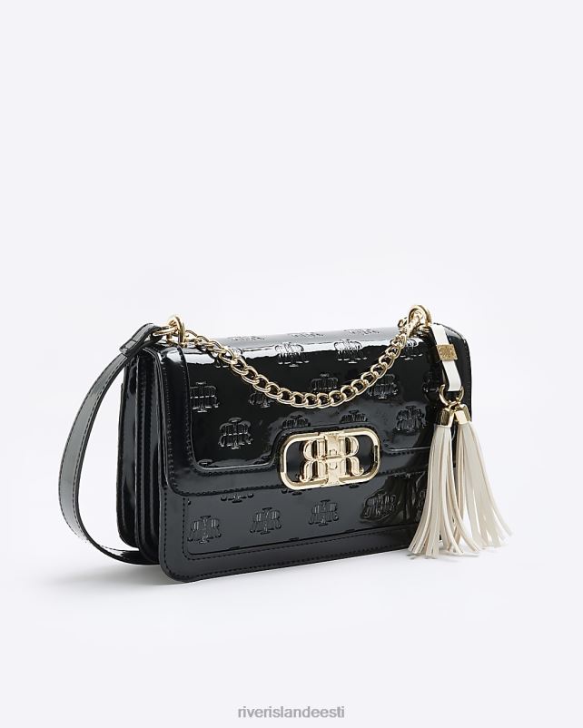 tarvikud must naised River Island rr monogramm patendikott 44TLL525