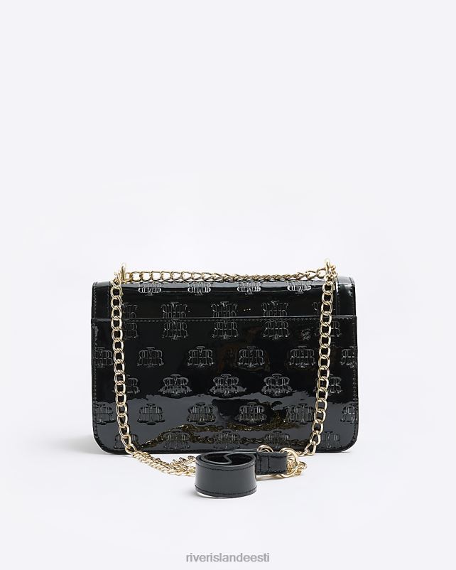 tarvikud must naised River Island rr monogramm patendikott 44TLL525