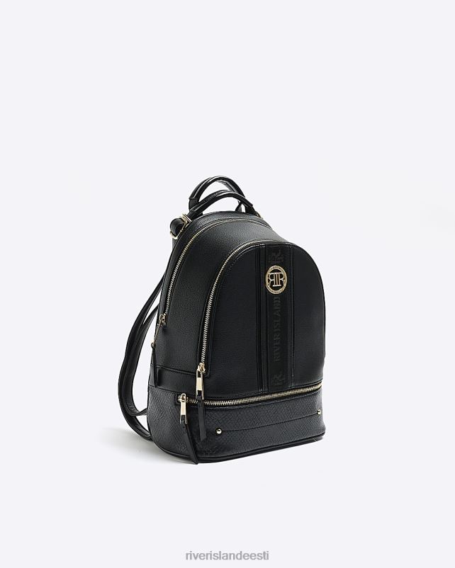 tarvikud must naised River Island vööga seljakott 44TLL1354