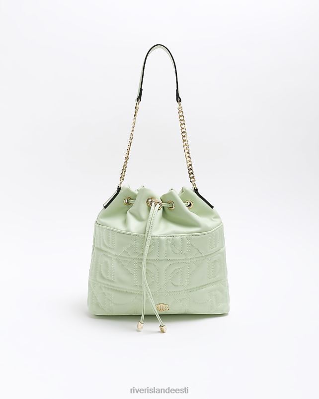 tarvikud roheline naised River Island tepitud nööriga kott 44TLL833