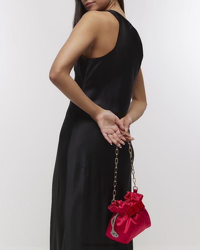 tarvikud roosa naised River Island satiinist nööriga kott 44TLL1485