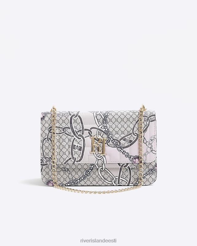 tarvikud beež naised River Island kett ri monogramm õlakott 44TLL4102