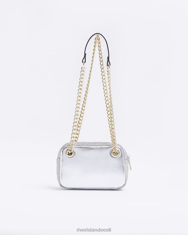 tarvikud hõbedane naised River Island kaunistatud õlakott 44TLL4787