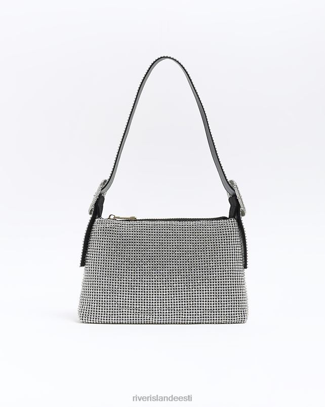 tarvikud hõbedane naised River Island kaunistatud pandlaga õlakott 44TLL1423