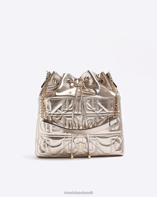 tarvikud kullast naised River Island tepitud nööriga õlakott 44TLL832