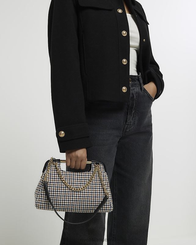 tarvikud must naised River Island kontrollige siduri õlakotti 44TLL4378