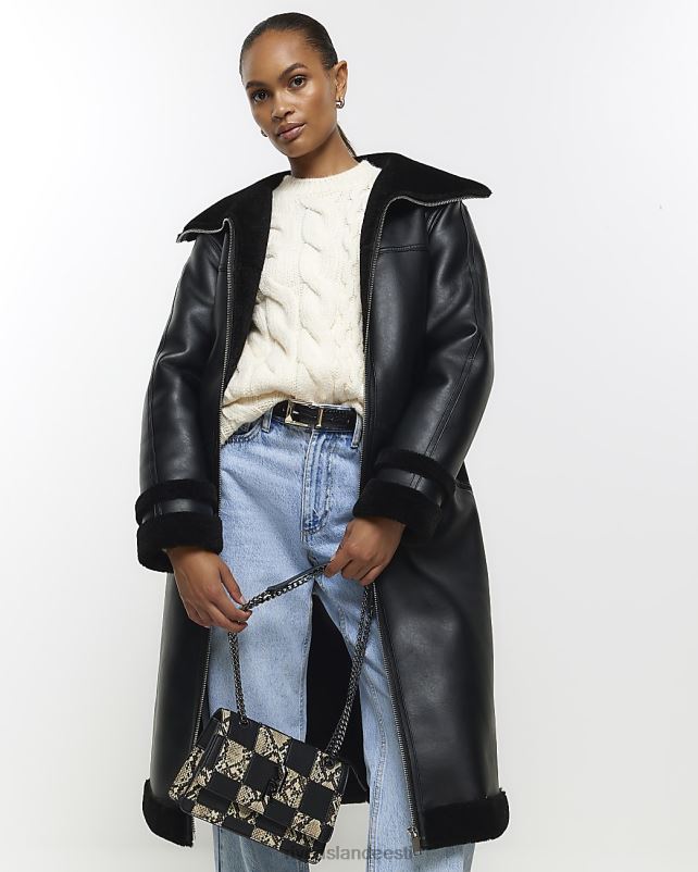 tarvikud must naised River Island kontrollitud kett-õlakott 44TLL520