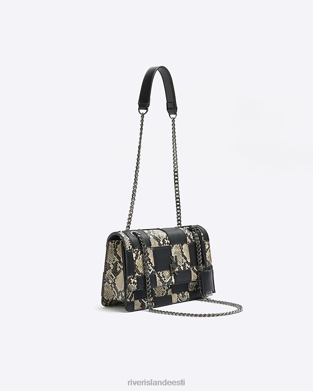 tarvikud must naised River Island kontrollitud kett-õlakott 44TLL520