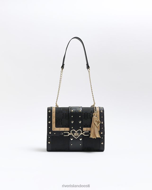 tarvikud must naised River Island südamega snaffle õlakott 44TLL234