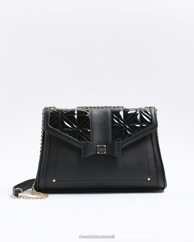 tarvikud must naised River Island tepitud vibudetailidega õlakott 44TLL697