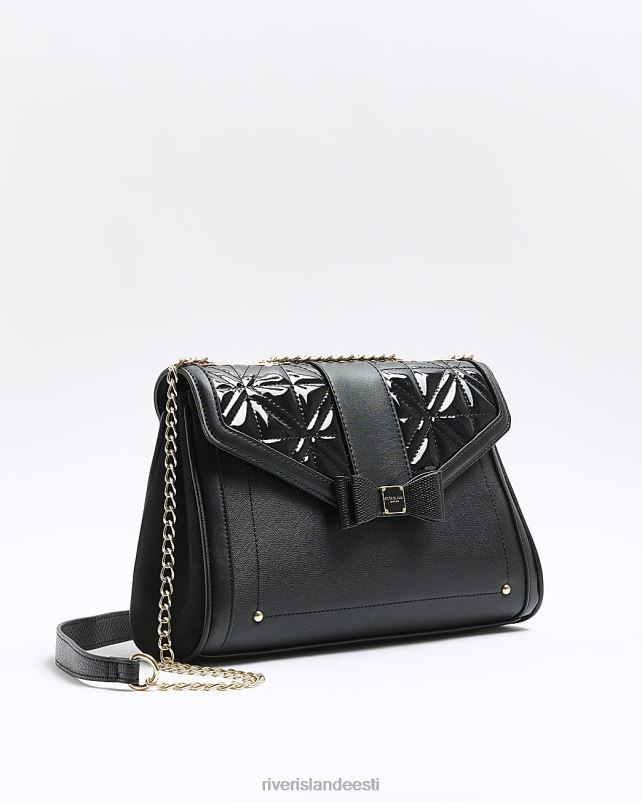 tarvikud must naised River Island tepitud vibudetailidega õlakott 44TLL697