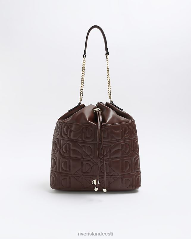 tarvikud pruun naised River Island reljeefse nööriga õlakott 44TLL831