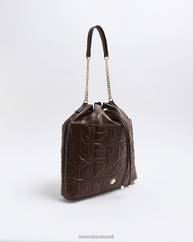 tarvikud pruun naised River Island reljeefse nööriga õlakott 44TLL831