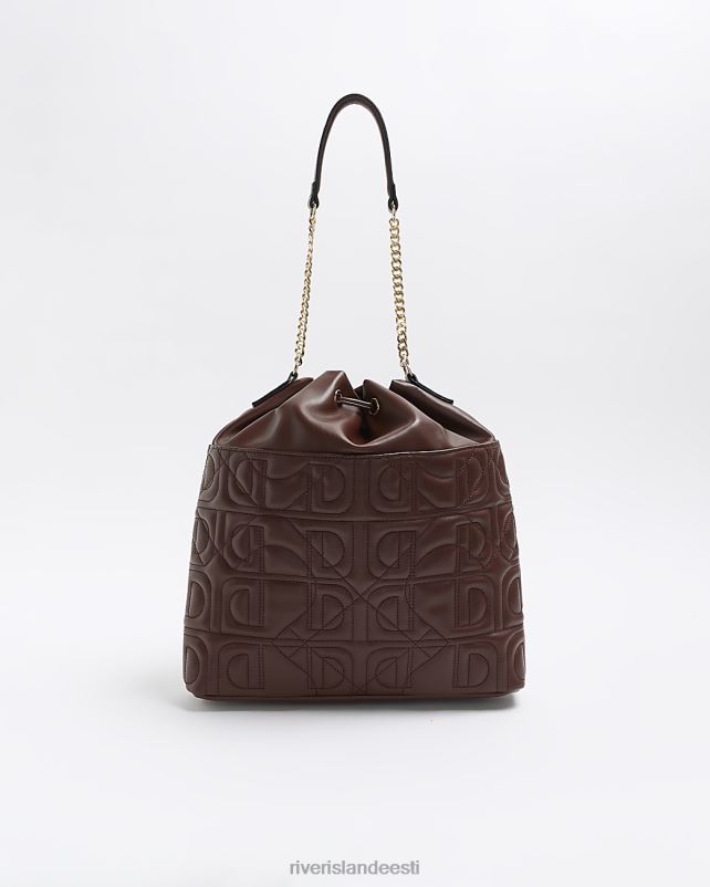 tarvikud pruun naised River Island reljeefse nööriga õlakott 44TLL831