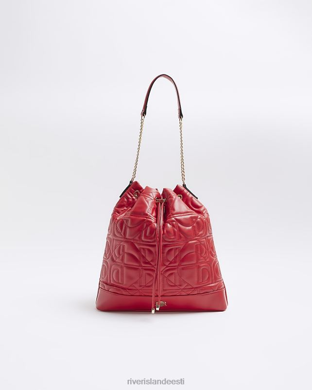 tarvikud punane naised River Island tepitud nööriga õlakott 44TLL830