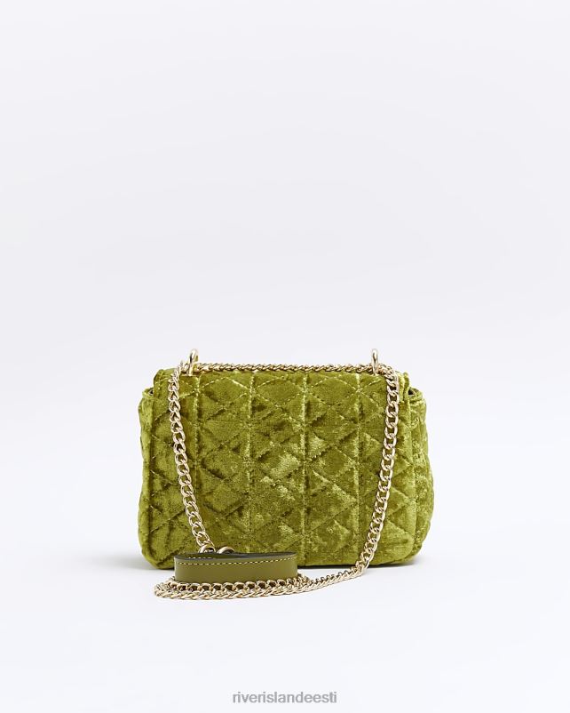 tarvikud roheline naised River Island sametist tepitud õlakott 44TLL4411