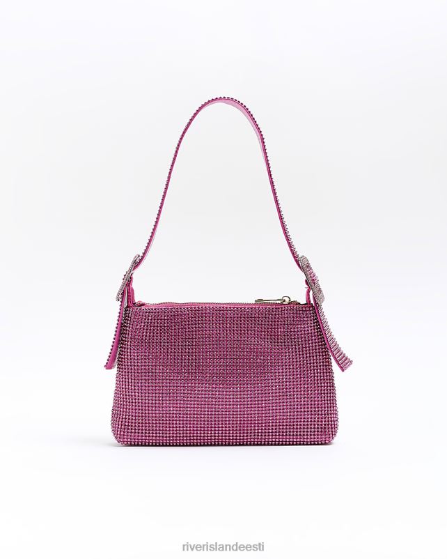 tarvikud roosa naised River Island kaunistatud pandlaga õlakott 44TLL1424