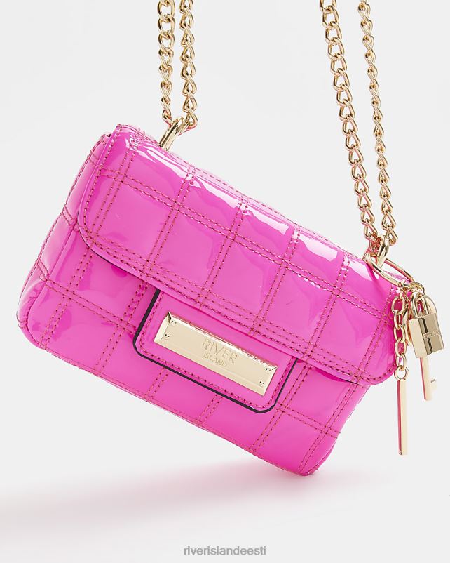 tarvikud roosa naised River Island patenteeritud tepitud õlakott 44TLL3954