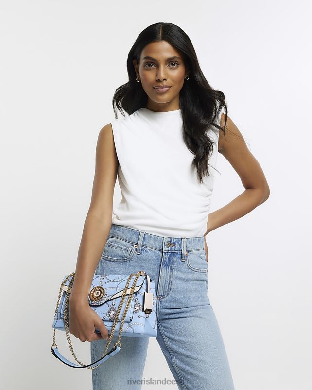 tarvikud sinine naised River Island ehteprindiga õlakott 44TLL927