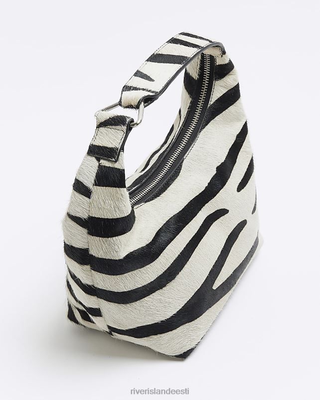 tarvikud valge naised River Island nahast loomamustriga õlakott 44TLL3807