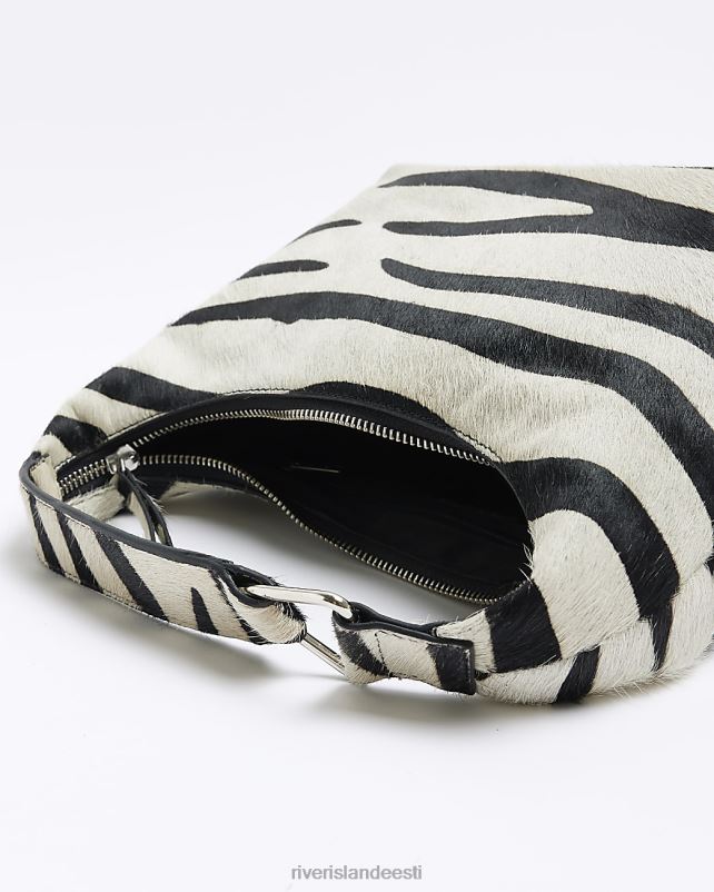 tarvikud valge naised River Island nahast loomamustriga õlakott 44TLL3807