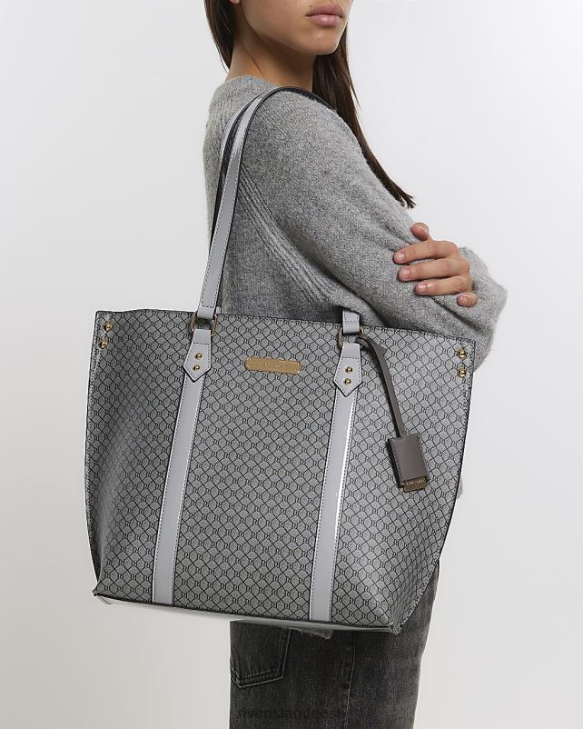 tarvikud hall naised River Island ri monogramm poekott 44TLL737