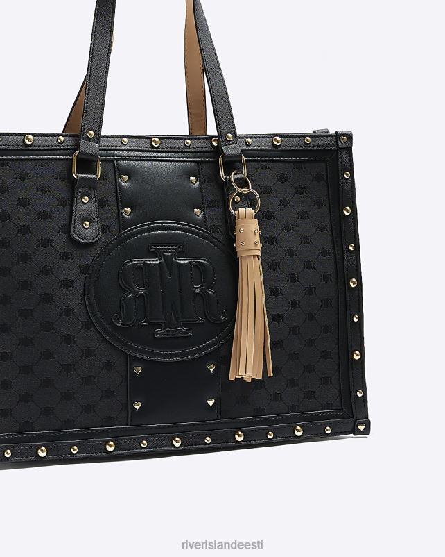 tarvikud must naised River Island žakaarnaastudega ostukott 44TLL217