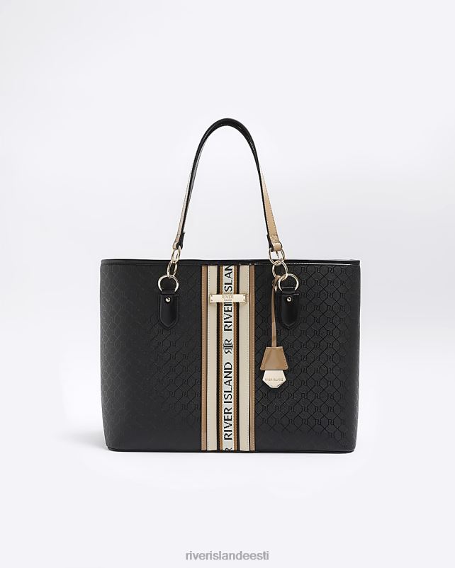 tarvikud must naised River Island ri monogramm poekott 44TLL3821