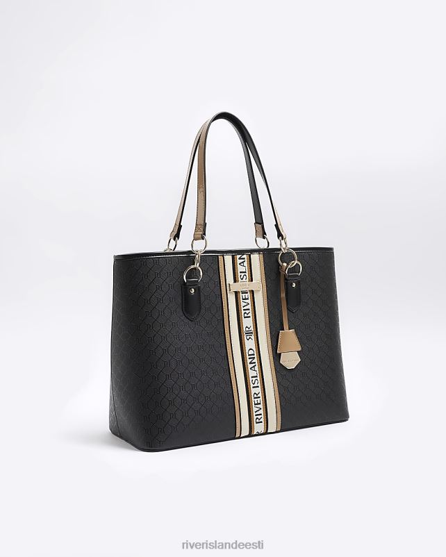 tarvikud must naised River Island ri monogramm poekott 44TLL3821