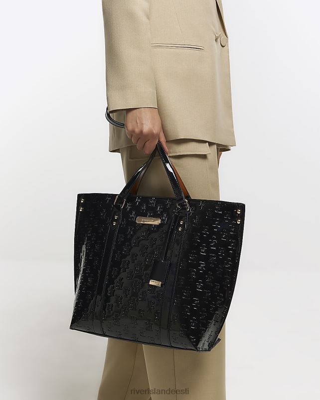 tarvikud must naised River Island ri monogramm poekott 44TLL736