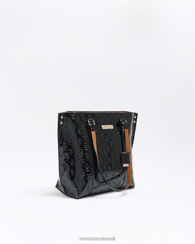 tarvikud must naised River Island ri monogramm poekott 44TLL736