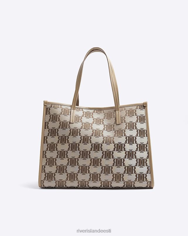 tarvikud pruun naised River Island žakaarri monogramm ostukott 44TLL1334
