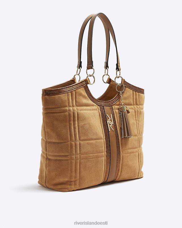 tarvikud pruun naised River Island suedette tepitud ostukott 44TLL689