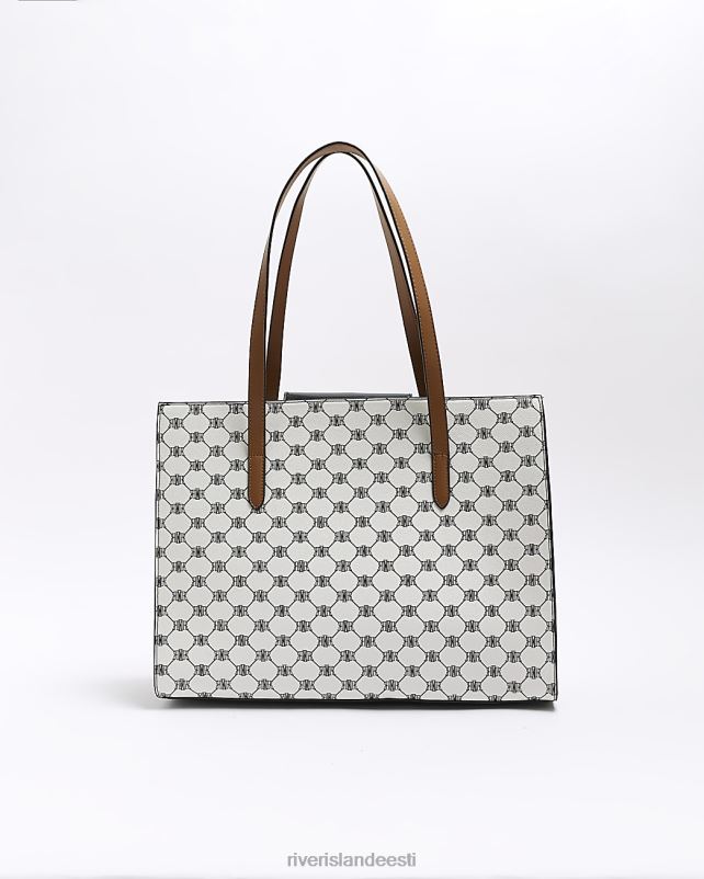 tarvikud valge naised River Island monogramm ostukott 44TLL3806