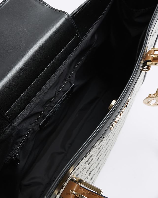 tarvikud valge naised River Island monogramm ostukott 44TLL3806